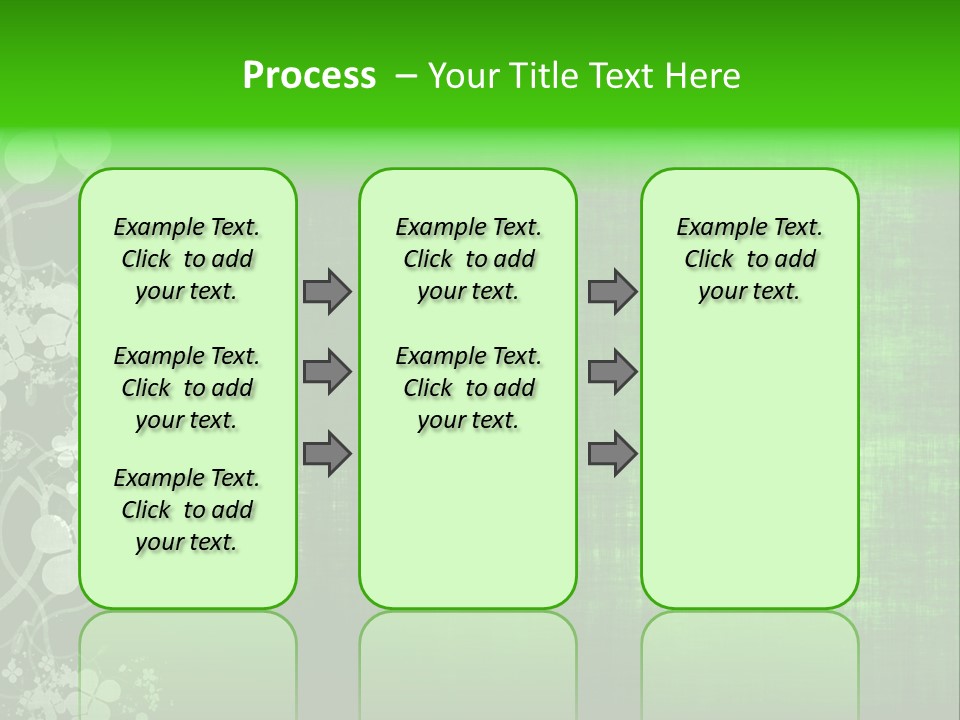 Green Grunge Floral Decor Old Texture Background PowerPoint Template