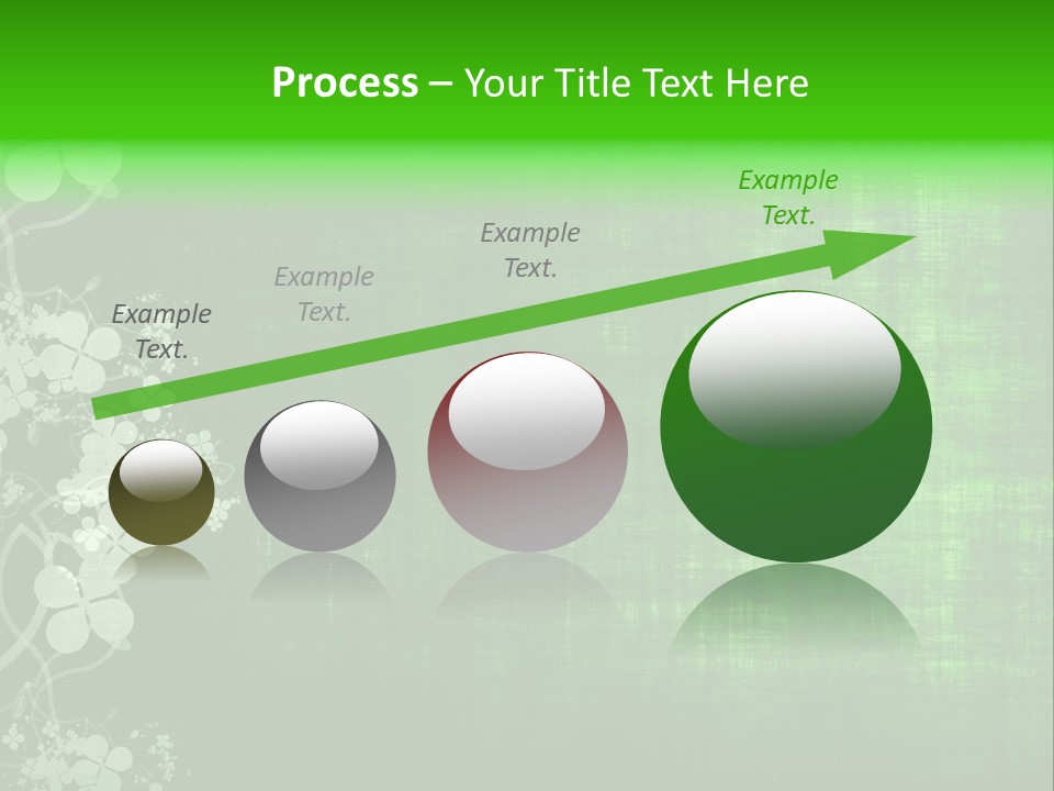 Green Grunge Floral Decor Old Texture Background PowerPoint Template