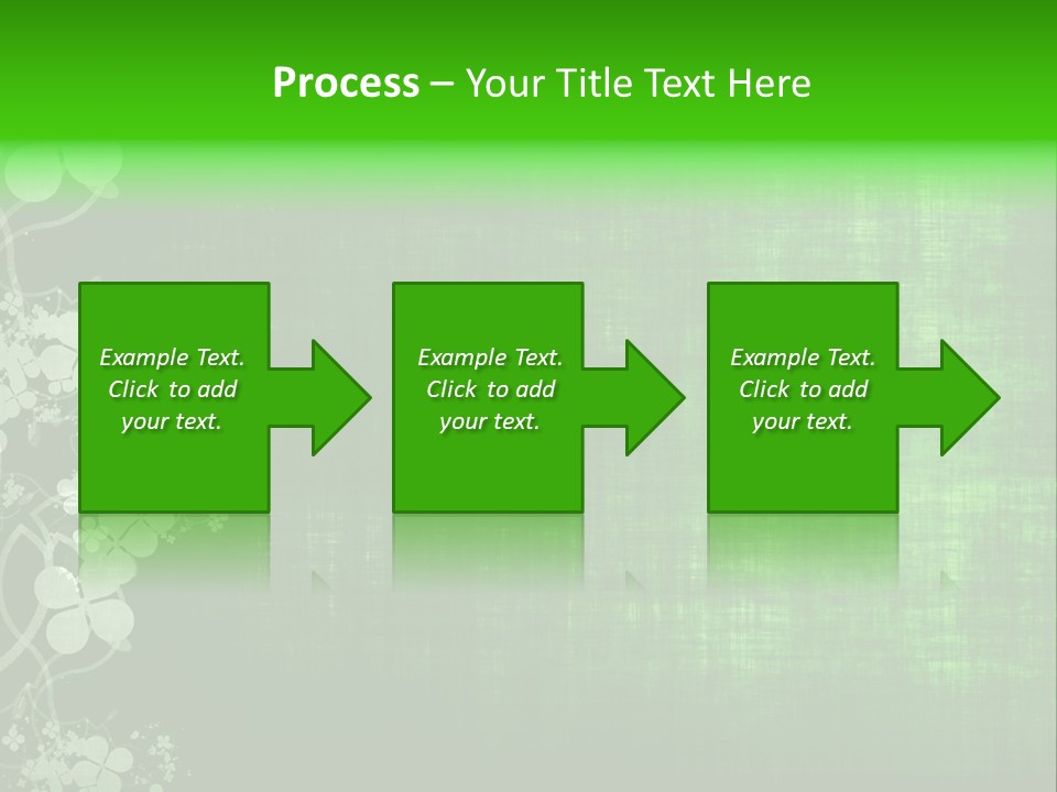 Green Grunge Floral Decor Old Texture Background PowerPoint Template