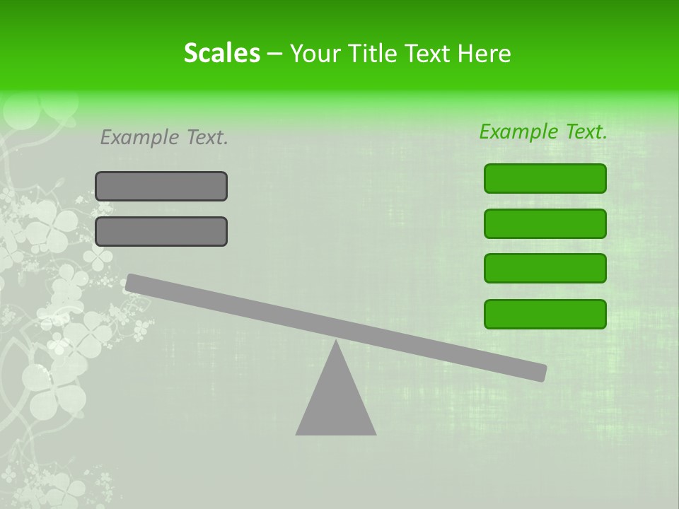 Green Grunge Floral Decor Old Texture Background PowerPoint Template
