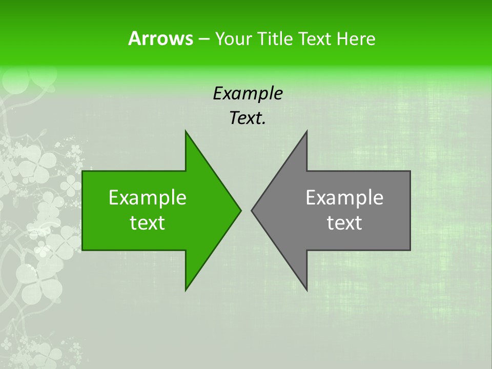 Green Grunge Floral Decor Old Texture Background PowerPoint Template