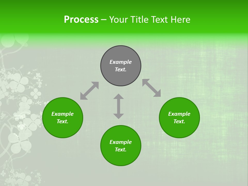 Green Grunge Floral Decor Old Texture Background PowerPoint Template