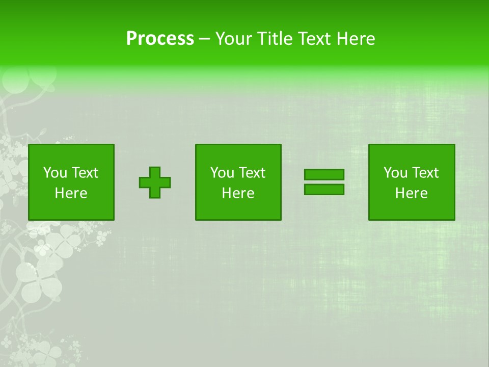 Green Grunge Floral Decor Old Texture Background PowerPoint Template