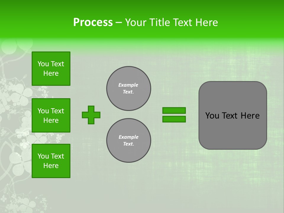 Green Grunge Floral Decor Old Texture Background PowerPoint Template
