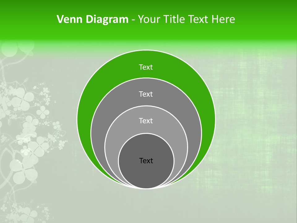 Green Grunge Floral Decor Old Texture Background PowerPoint Template