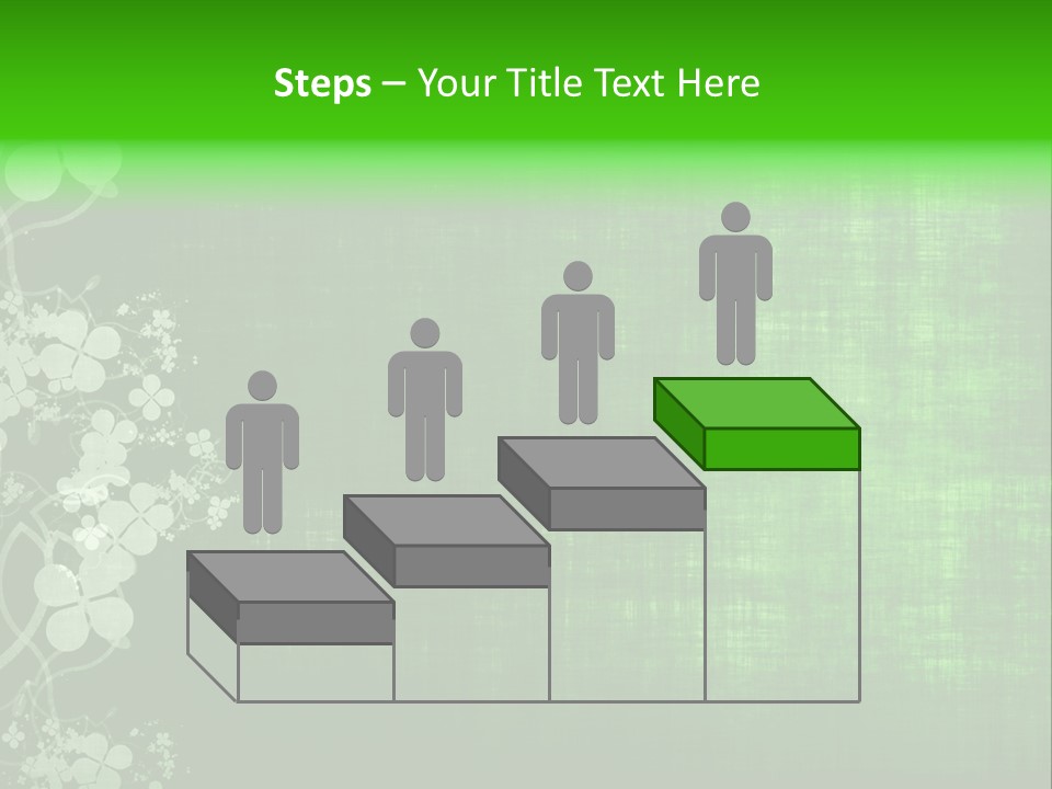 Green Grunge Floral Decor Old Texture Background PowerPoint Template