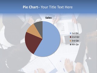 Above View Of Successful Workteam Discussing New Plan At Meeting PowerPoint Template