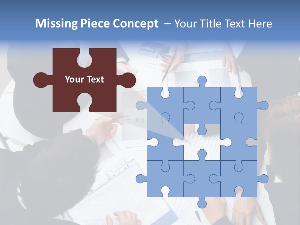 Above View Of Successful Workteam Discussing New Plan At Meeting PowerPoint Template