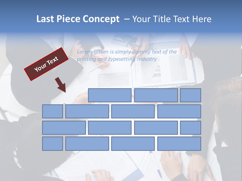 Above View Of Successful Workteam Discussing New Plan At Meeting PowerPoint Template