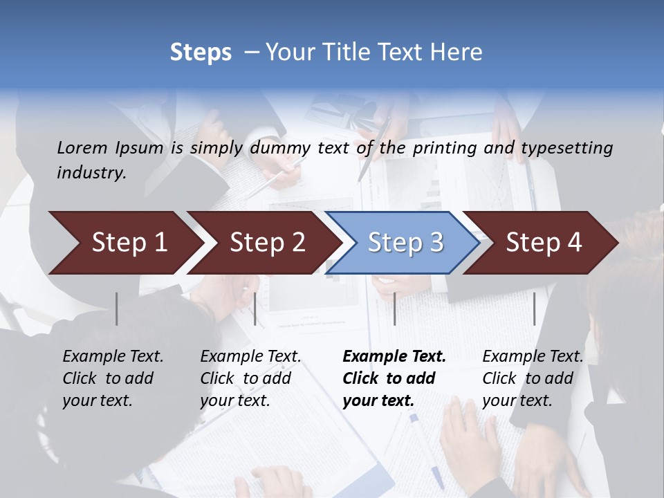 Above View Of Successful Workteam Discussing New Plan At Meeting PowerPoint Template
