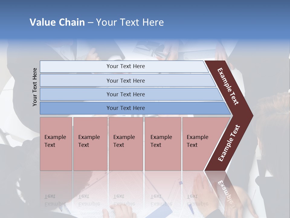 Above View Of Successful Workteam Discussing New Plan At Meeting PowerPoint Template