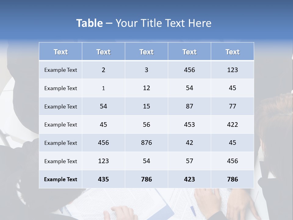 Above View Of Successful Workteam Discussing New Plan At Meeting PowerPoint Template