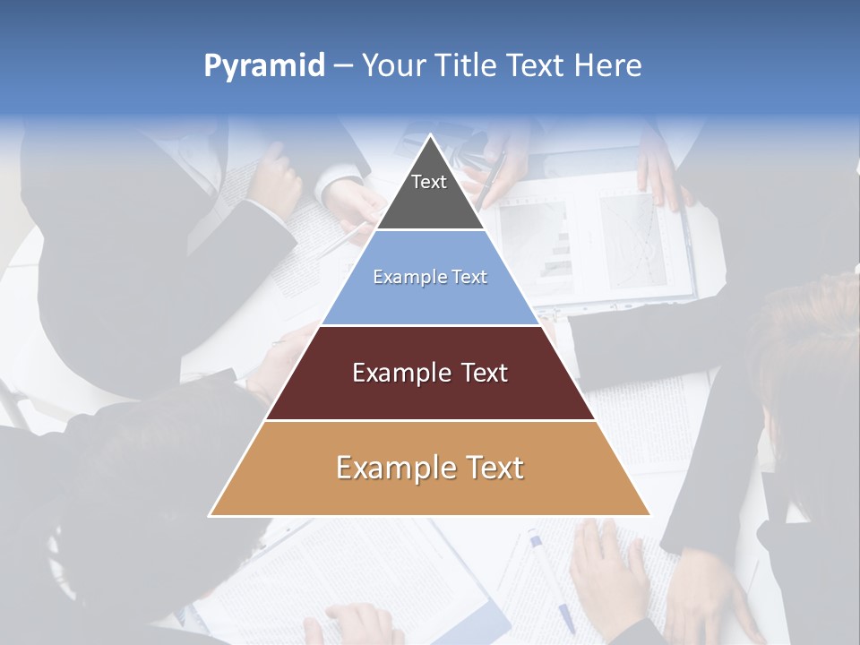 Above View Of Successful Workteam Discussing New Plan At Meeting PowerPoint Template