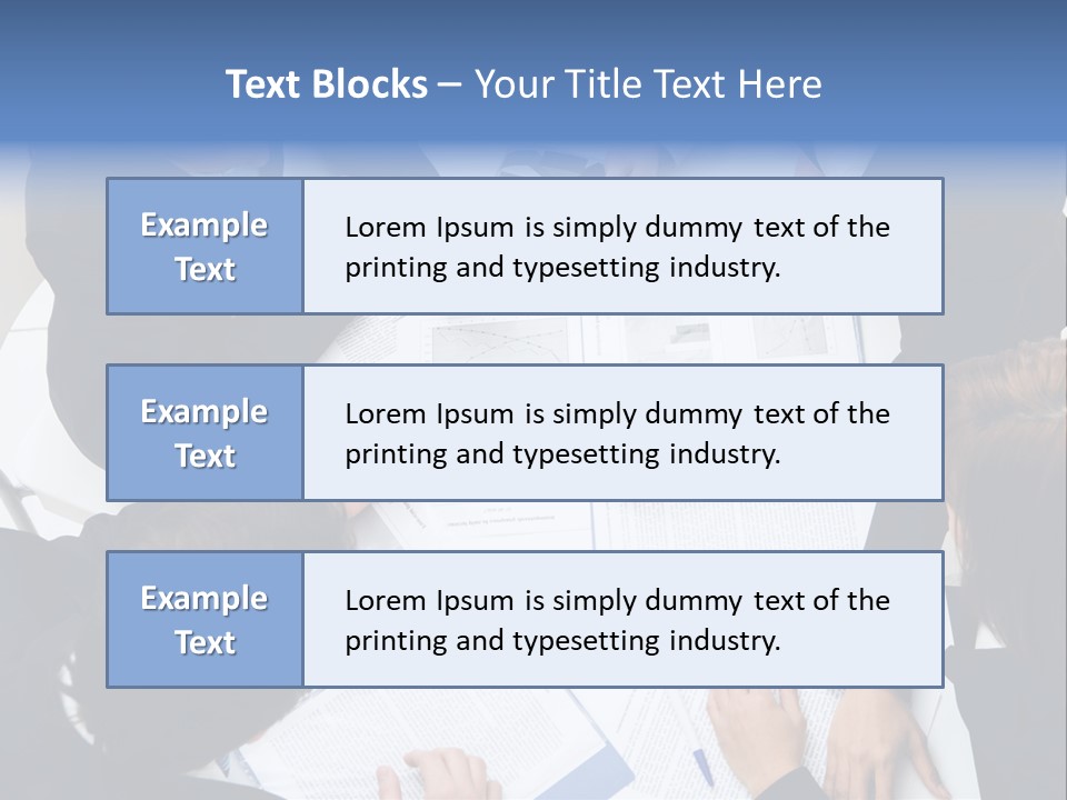 Above View Of Successful Workteam Discussing New Plan At Meeting PowerPoint Template