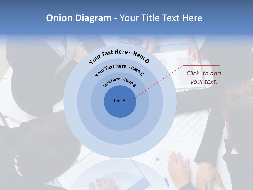 Above View Of Successful Workteam Discussing New Plan At Meeting PowerPoint Template