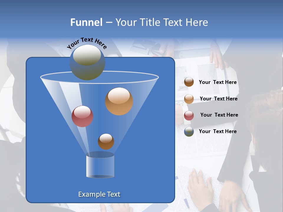 Above View Of Successful Workteam Discussing New Plan At Meeting PowerPoint Template