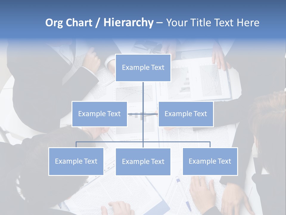 Above View Of Successful Workteam Discussing New Plan At Meeting PowerPoint Template