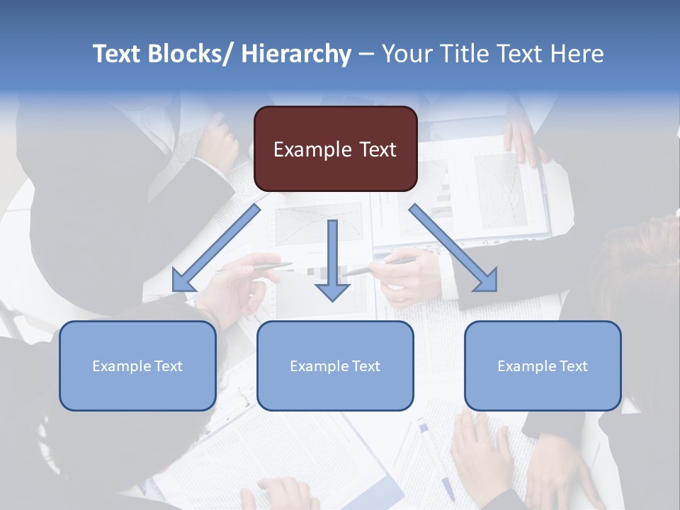 Above View Of Successful Workteam Discussing New Plan At Meeting PowerPoint Template