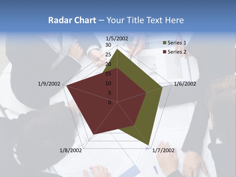 Above View Of Successful Workteam Discussing New Plan At Meeting PowerPoint Template