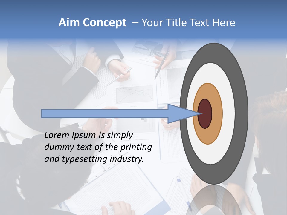 Above View Of Successful Workteam Discussing New Plan At Meeting PowerPoint Template