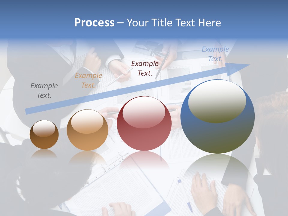 Above View Of Successful Workteam Discussing New Plan At Meeting PowerPoint Template