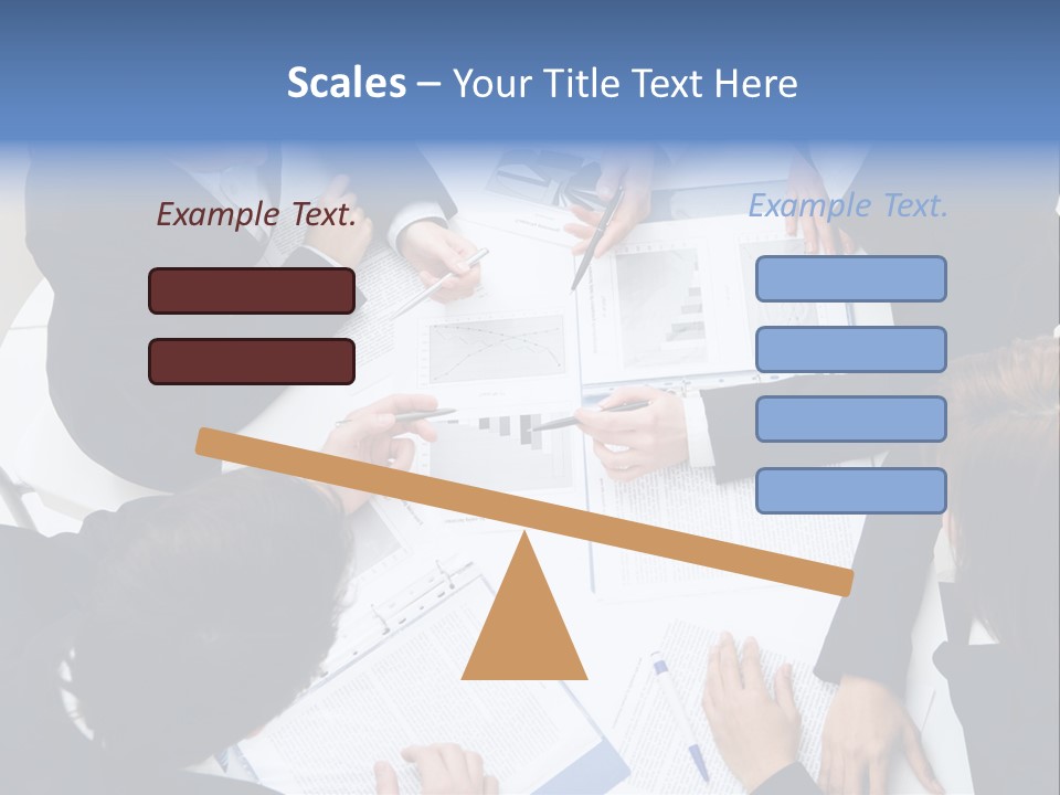 Above View Of Successful Workteam Discussing New Plan At Meeting PowerPoint Template