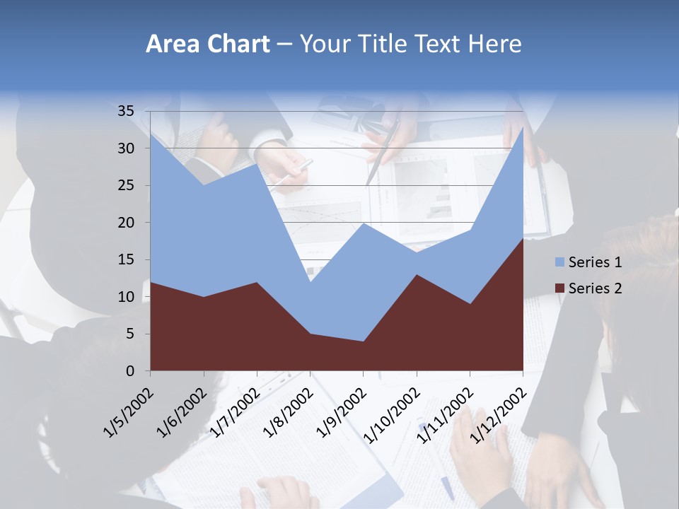 Above View Of Successful Workteam Discussing New Plan At Meeting PowerPoint Template