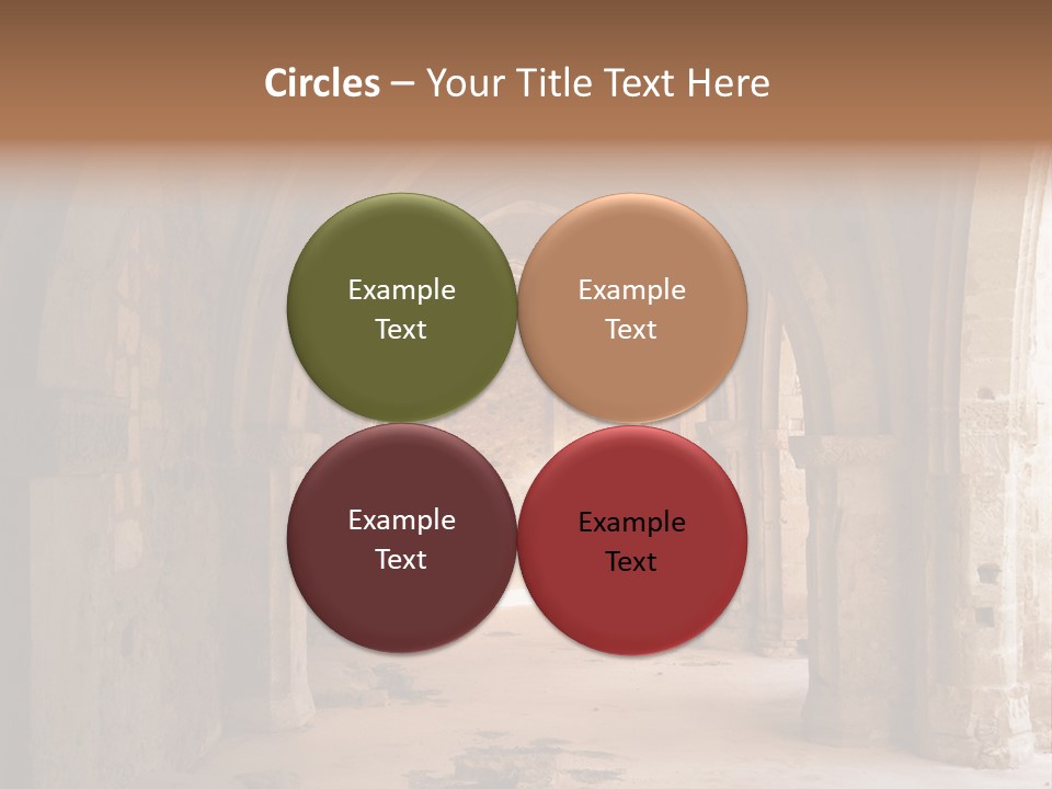 A Mystical View Of The Interior Of A Ruined Church PowerPoint Template