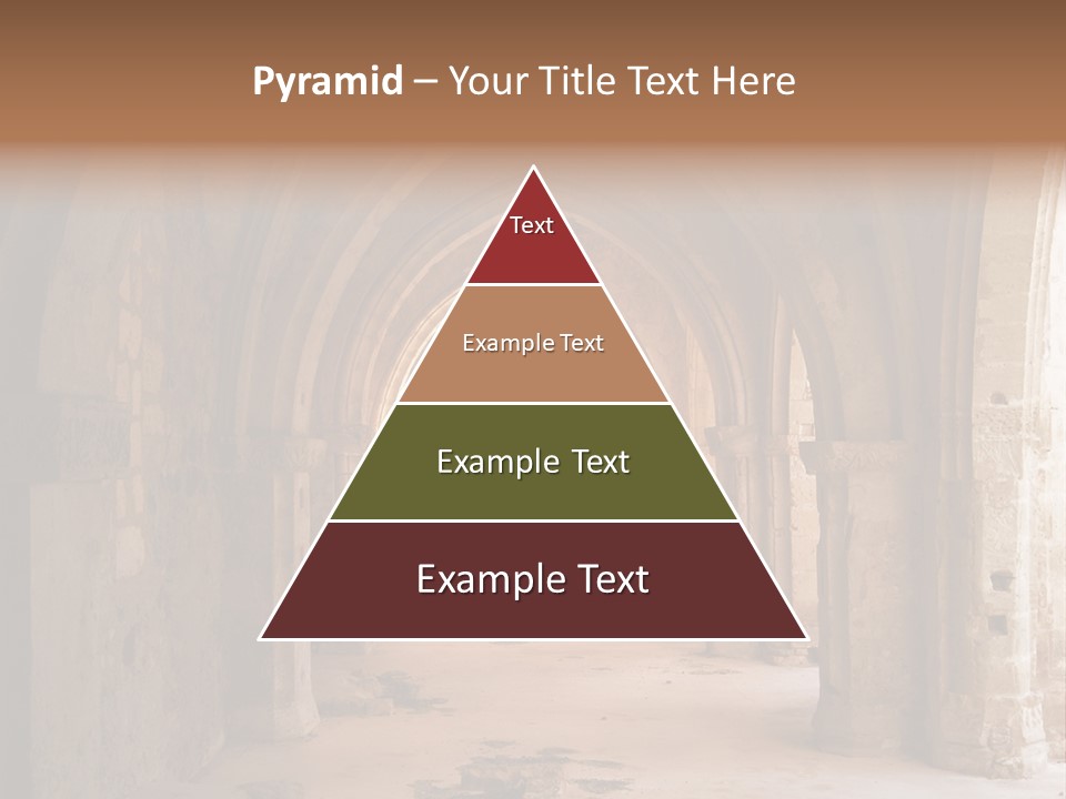 A Mystical View Of The Interior Of A Ruined Church PowerPoint Template