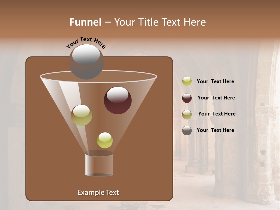 A Mystical View Of The Interior Of A Ruined Church PowerPoint Template