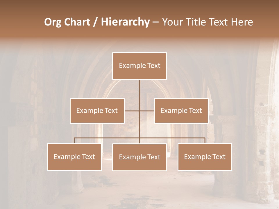 A Mystical View Of The Interior Of A Ruined Church PowerPoint Template