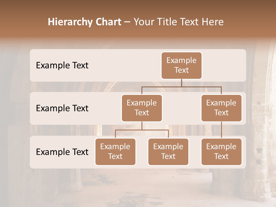 A Mystical View Of The Interior Of A Ruined Church PowerPoint Template
