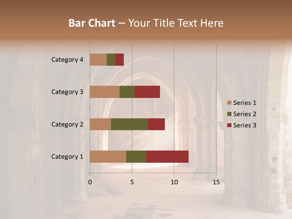 A Mystical View Of The Interior Of A Ruined Church PowerPoint Template