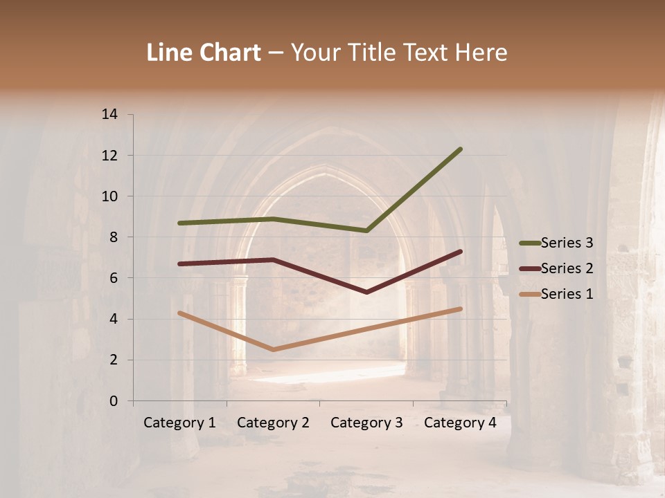 A Mystical View Of The Interior Of A Ruined Church PowerPoint Template