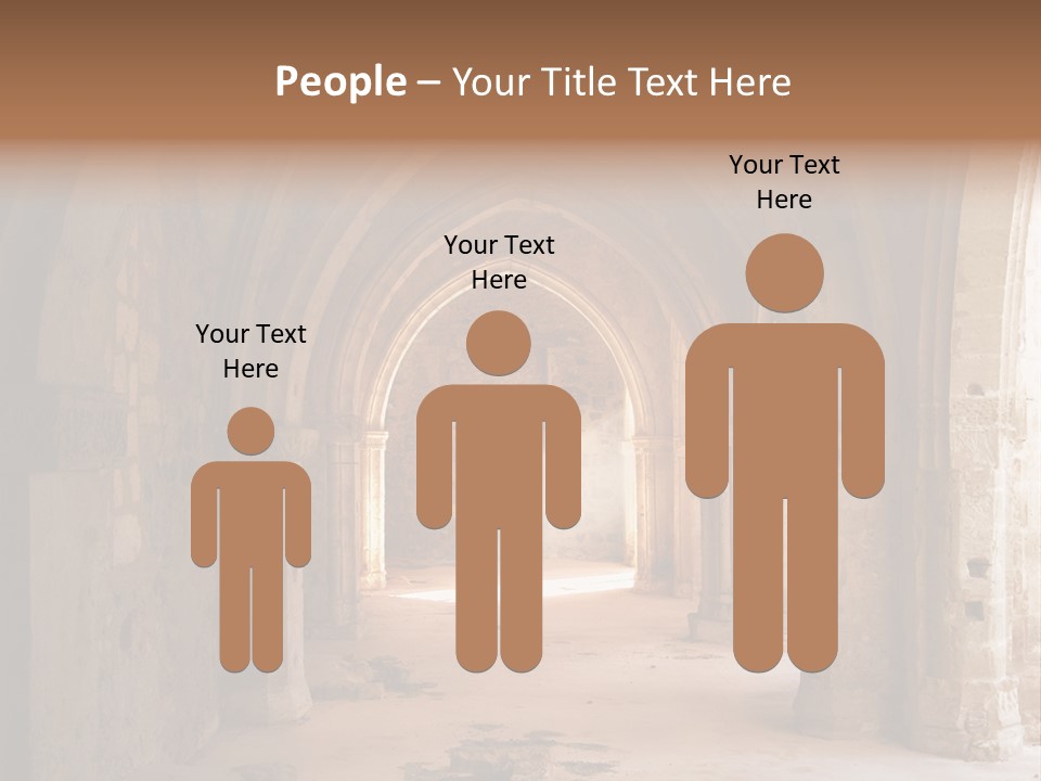 A Mystical View Of The Interior Of A Ruined Church PowerPoint Template