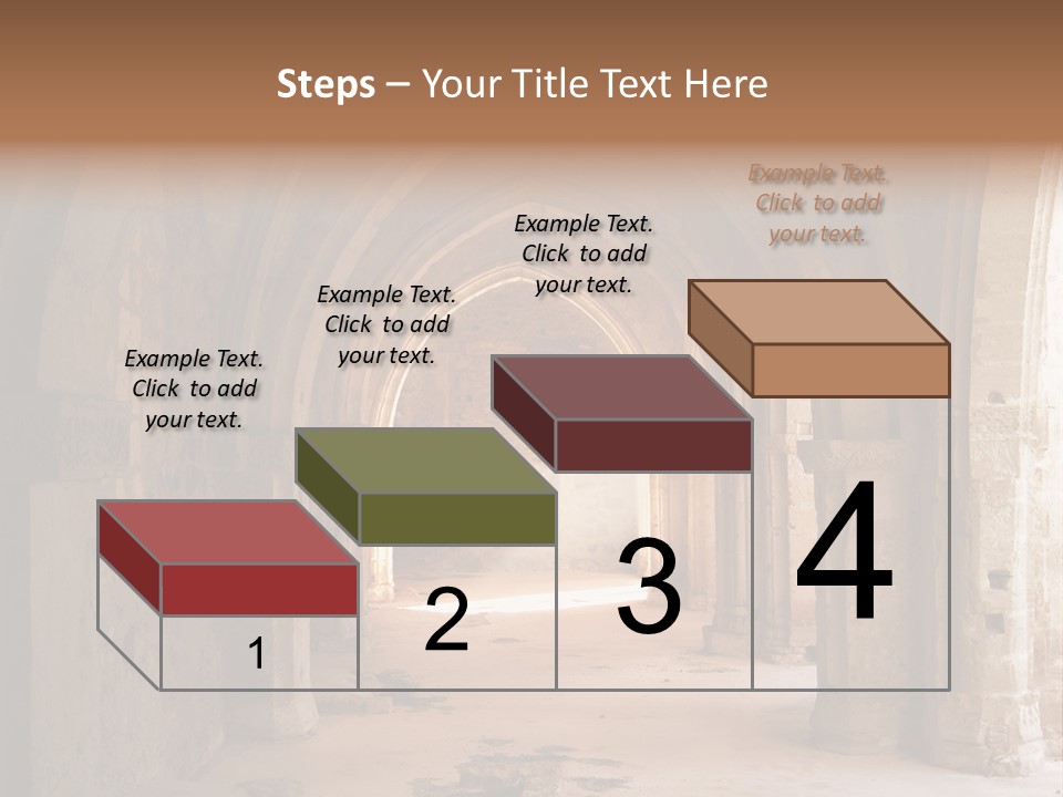 A Mystical View Of The Interior Of A Ruined Church PowerPoint Template