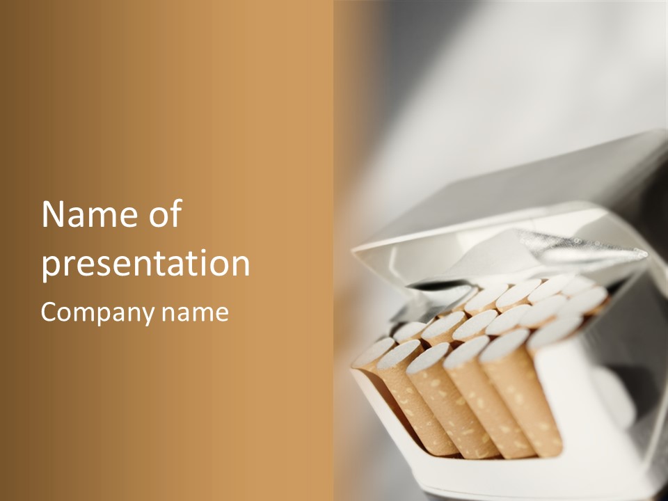 Cigarette Packet PowerPoint Template