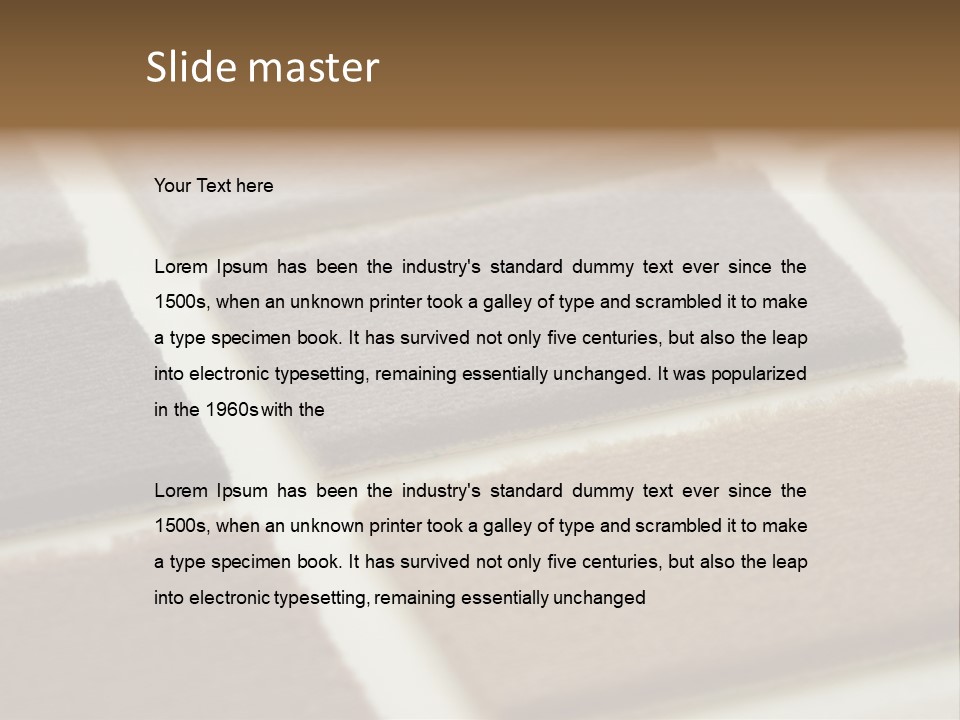 Close Up Of Carpet Samples PowerPoint Template