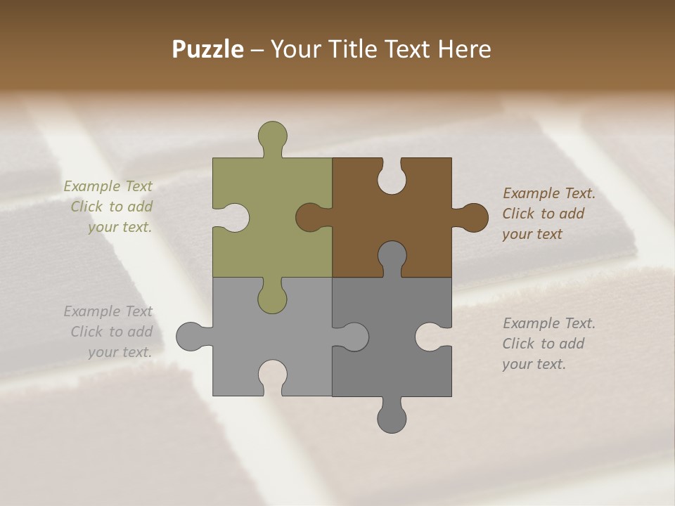 Close Up Of Carpet Samples PowerPoint Template