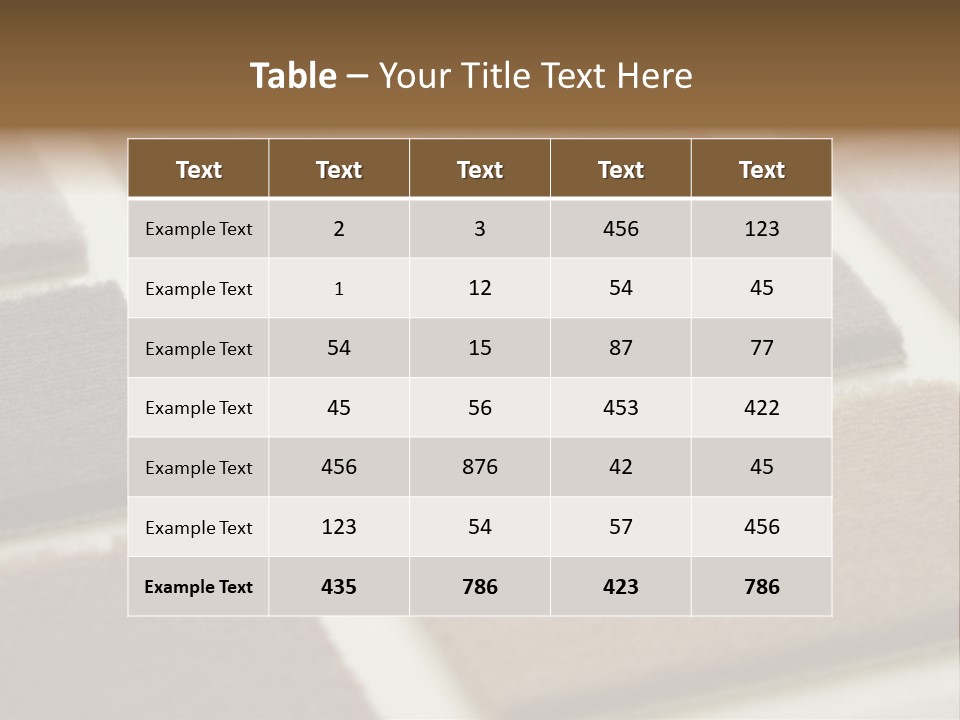 Close Up Of Carpet Samples PowerPoint Template
