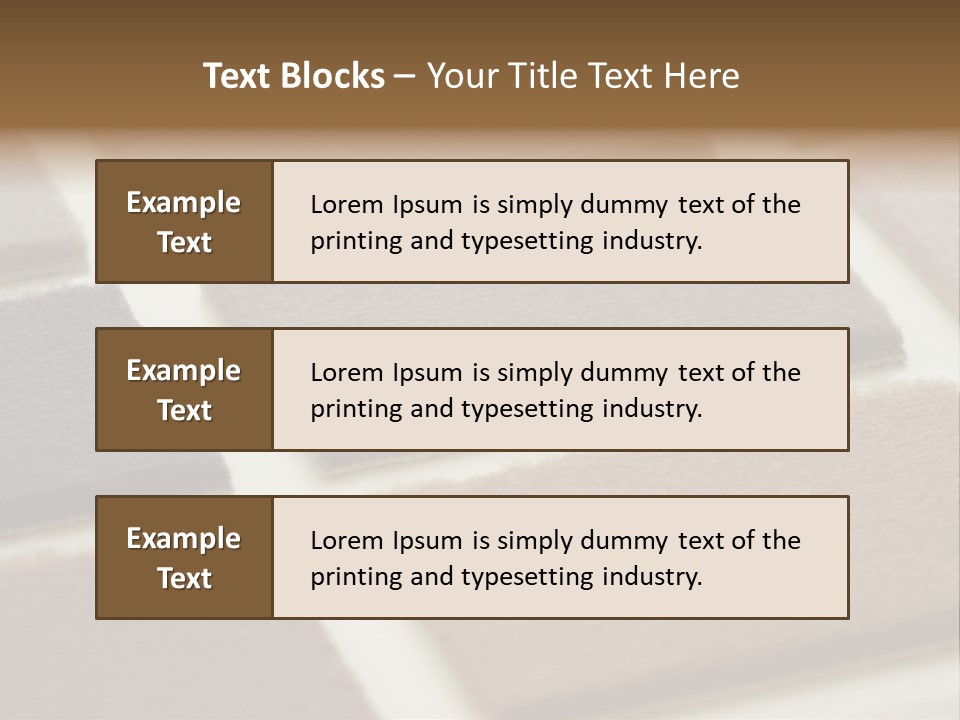 Close Up Of Carpet Samples PowerPoint Template