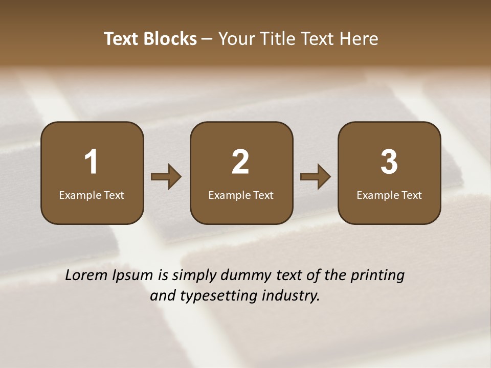 Close Up Of Carpet Samples PowerPoint Template