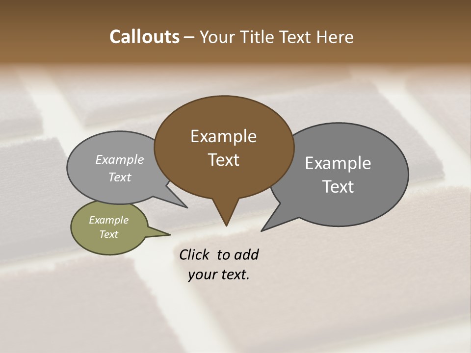 Close Up Of Carpet Samples PowerPoint Template