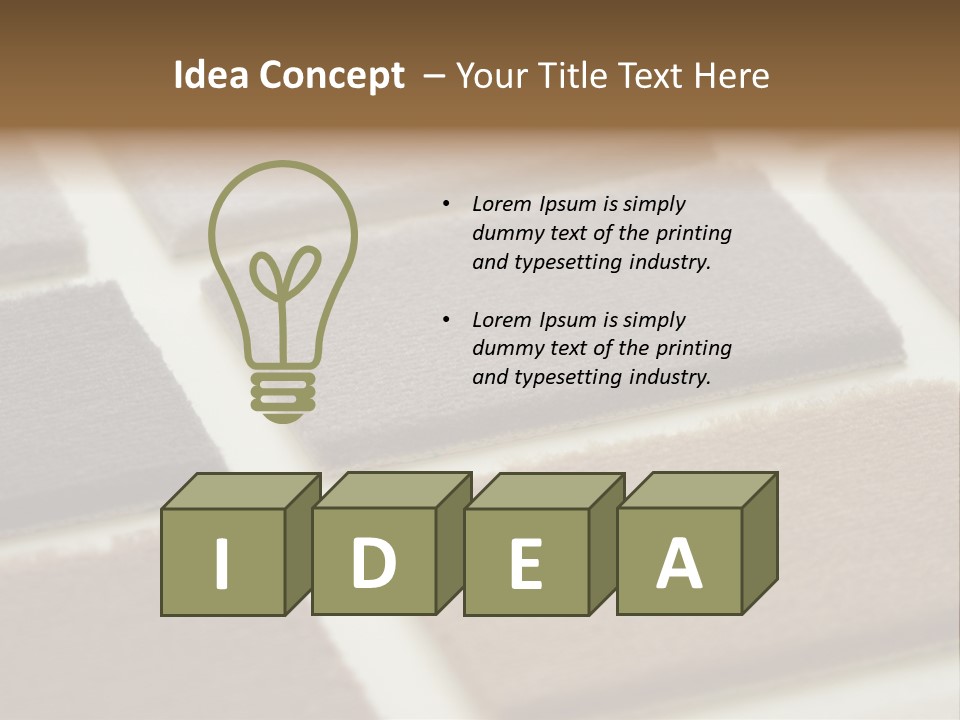 Close Up Of Carpet Samples PowerPoint Template