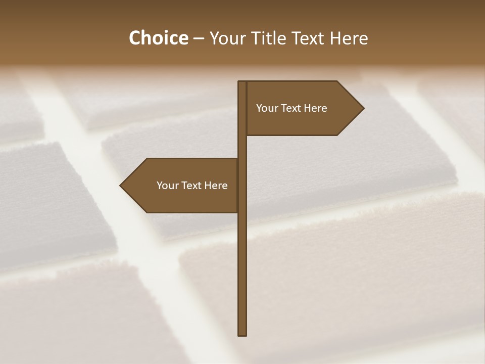 Close Up Of Carpet Samples PowerPoint Template