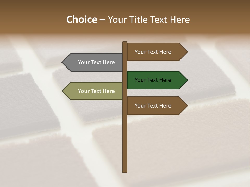 Close Up Of Carpet Samples PowerPoint Template