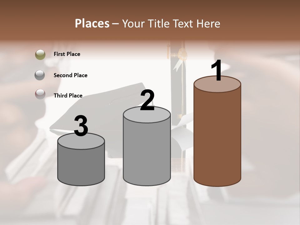Hand Opening The Book Pile And The Graduation Accessories In The Center As Main Focus. PowerPoint Template
