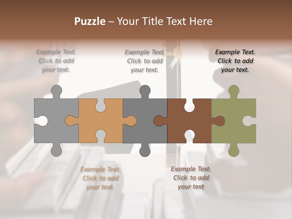 Hand Opening The Book Pile And The Graduation Accessories In The Center As Main Focus. PowerPoint Template