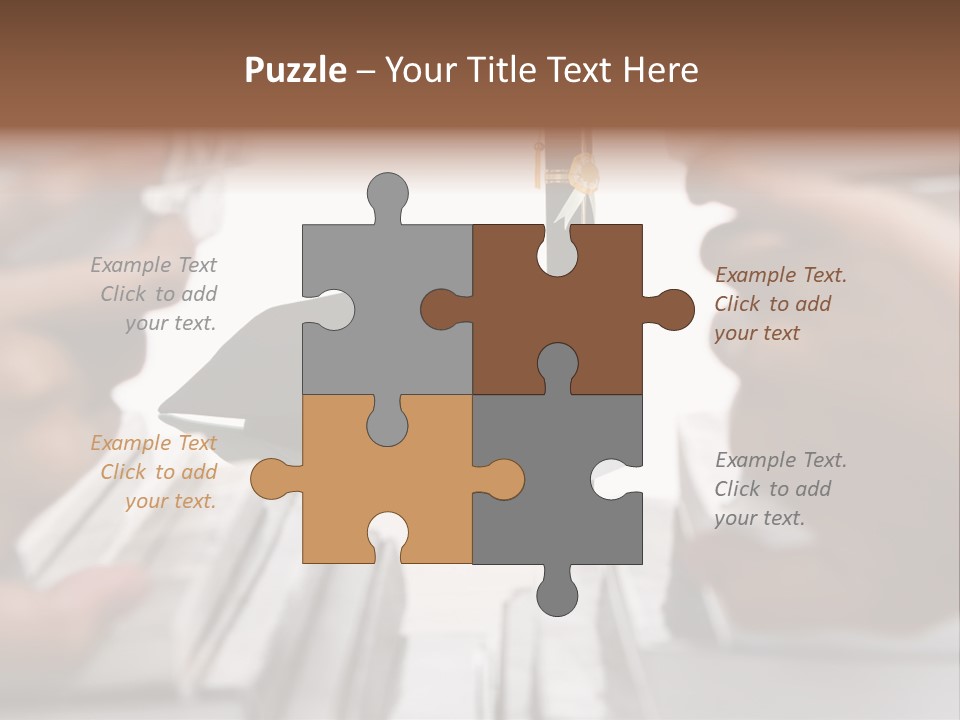 Hand Opening The Book Pile And The Graduation Accessories In The Center As Main Focus. PowerPoint Template