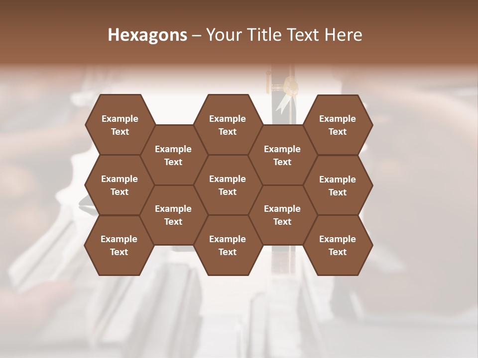 Hand Opening The Book Pile And The Graduation Accessories In The Center As Main Focus. PowerPoint Template